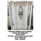 Prehung Fiberglass Exterior Door With Sidelites