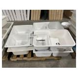 Mixed Lot of Composite Double Bowl Sinks