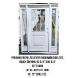 Prehung Fiberglass Entry Door With Sidelites