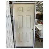 36" x 80" LH 6-Panel Fiberglass Exterior Door