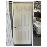 36" x 80" RH 6-Panel Fiberglass Exterior Door