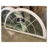 59-1/2" White Vinyl Fan-Lite Window x 2
