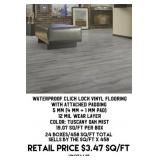 Waterproof Click Lock Vinyl Flooring w/Pad x458SF