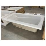 71" x 36" Fiberglass RH Bathing Pool in White