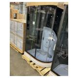 32" x 47" Glass Surround Shower Kit in Black