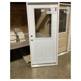 36" x 80" RH Steel 1/2-View Exterior Door