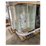 32" x 47" Glass Surround Shower Kit in Black
