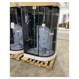 32" x 47" Glass Surround Shower Kit in Black