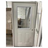 36" x 78" LH Fiberglass 1/2 View Exterior Door