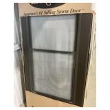 Larson® 36" x 80" Mid-View Stormdoor in Brown