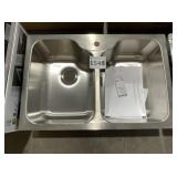 33" Stainless Steel Double Bowl Kitchen Sink