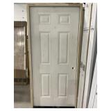 36" x 79" LH Fiberglass 6-Panel Exterior Door
