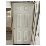 36" x 79" RH Fiberglass 6-Panel Exterior Door