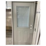 36" x 79" Steel RH Exterior Door w/ Blinds