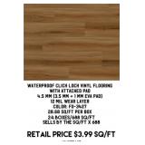 Waterproof Click Lock Vinyl Flooring w/Pad x688SF