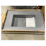 Aquabella Dark Grey Wall Mounted Counter Sink