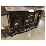 60" x 19" San Marino Server in Dark Brown