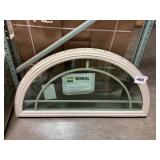 48" x 24" Tan Vinyl Fan-Lite Window