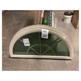 48" x 24" Tan Vinyl Fan-Lite Window