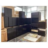 Espresso Cabinet Pieces w/ Accessories