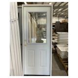 32" x 80" 1/2 View RH Steel Exterior Door