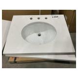 28" x 22" Single Sink Vanity Top in White