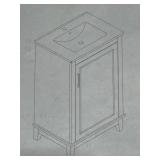 31" Black Bathroom Vanity Combo