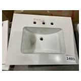 28" x 22" Single Sink Vanity Top in White