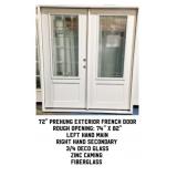 72" Prehung Exterior French Door