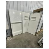 3Pc White Shower Wall Set