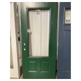 36" x 80" Steel 3/4-View Green Door Panel