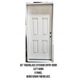36" LH Fiberglass Exterior Entry Door