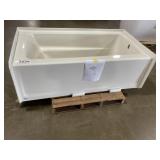 60" x 30" RH Cream Acrylic Apron Bathtub