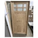 36" x 80" LH Craftsman Style Oak Interior Door