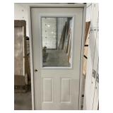 36" x 78" RH Fiberglass 1/2 View Exterior Door