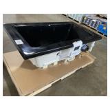 66" x 36" (C) Black Acylic Drop-in Jacuzzi Tub
