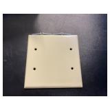 Box of 2-Gang Ivory Midway Blank Plates x 5bx