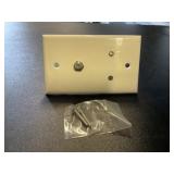 (2) Boxes 1-G Ivory Single Receptacle Plates