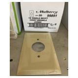 (2) Boxes 1-G Ivory Single Recpt Plate Covers