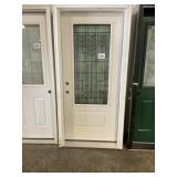 36" x 80" RH Steel 3/4-Deco Exterior Door