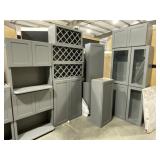 14pc. Platinum Shaker Wall Cabinet Pieces