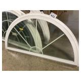 59-1/2" White Vinyl Fan-Lite Window