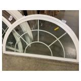 63-1/8" White Vinyl Fan-Lite Window x 2