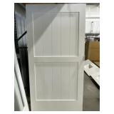 42" x 84" 2-Panel Barn Door in White