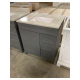 30" Gray Vanity With Top