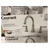 Brushed nickel widespread lav faucet x 2