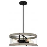 Ashley 4-Bulb Semi-Flush Mount in Black