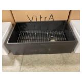33" Black Fireclay Apron Kitchen Sink