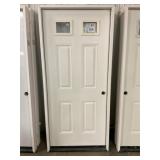 36" x 80" LH Fiberglass 2-lite Craftsman Ext Door