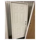 36" x 80" LH Fiberglass 6-Panel Exterior Door
